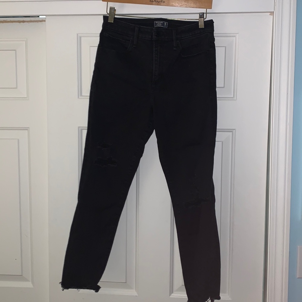 Abercrombie Curve Love High Rise Black Jeans